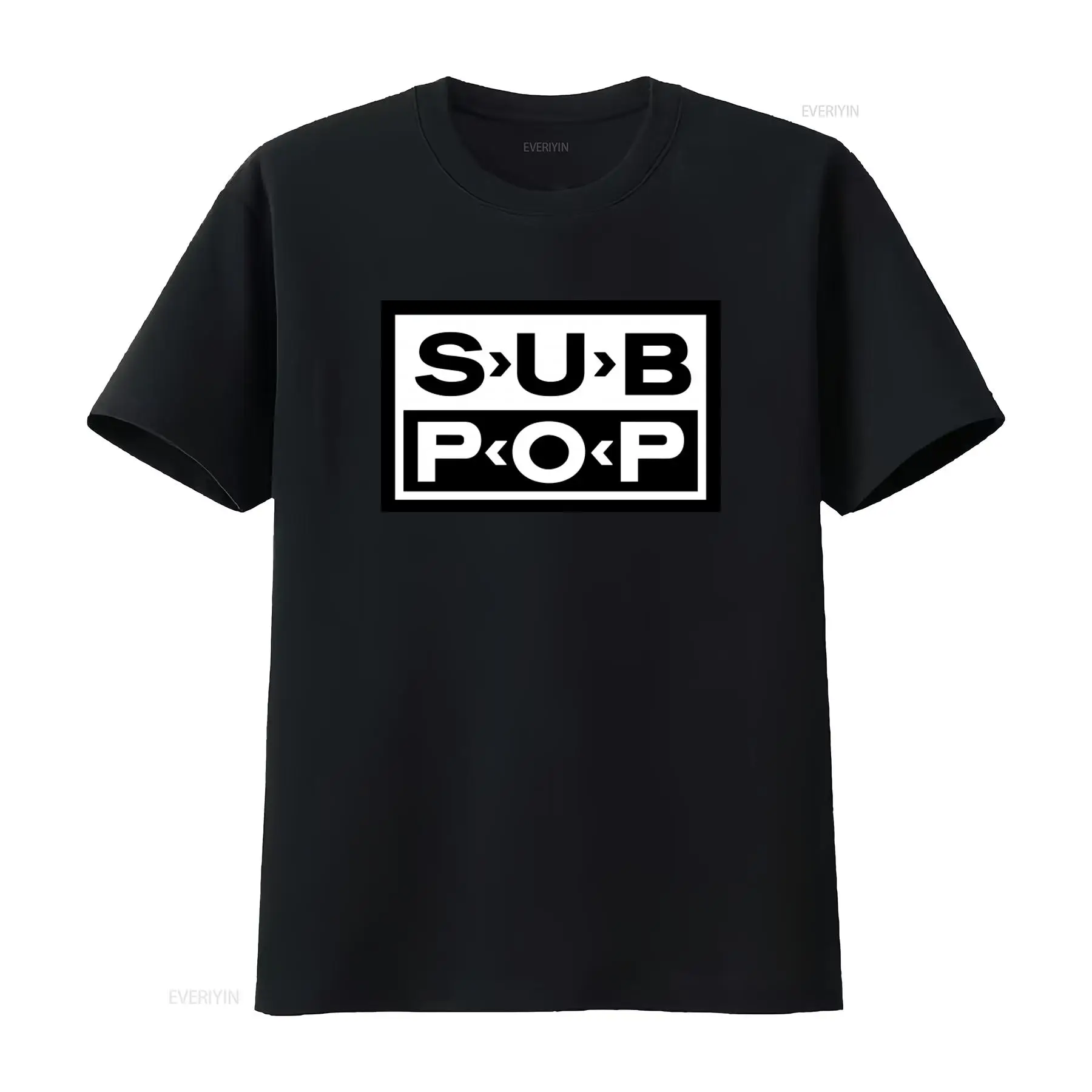 Vintage Fashion Style Men - Футболка с логотипом Sub Pop, черная