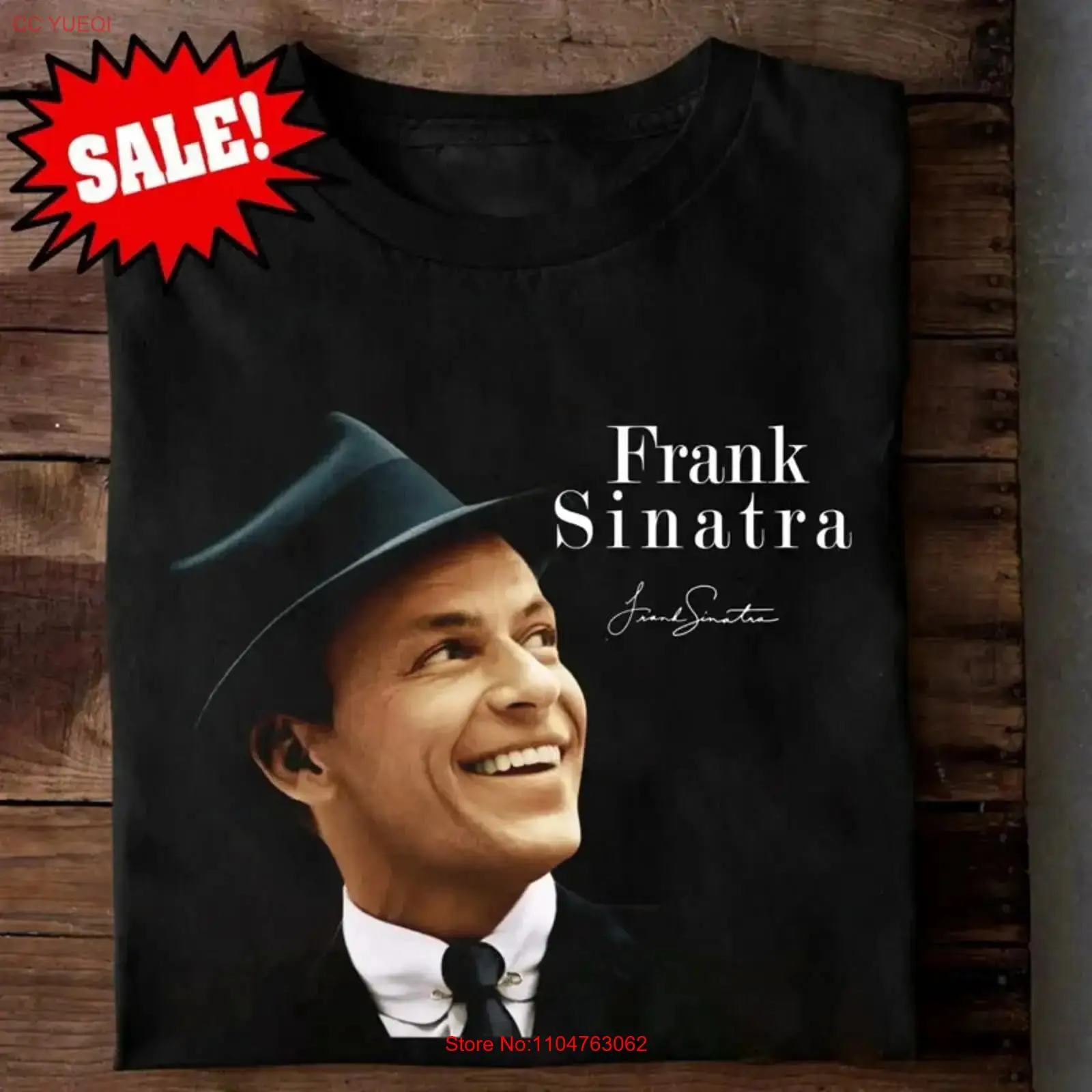 Vintage Fashion News - НОВАЯ черная хлопковая футболка Frank Sinatra,