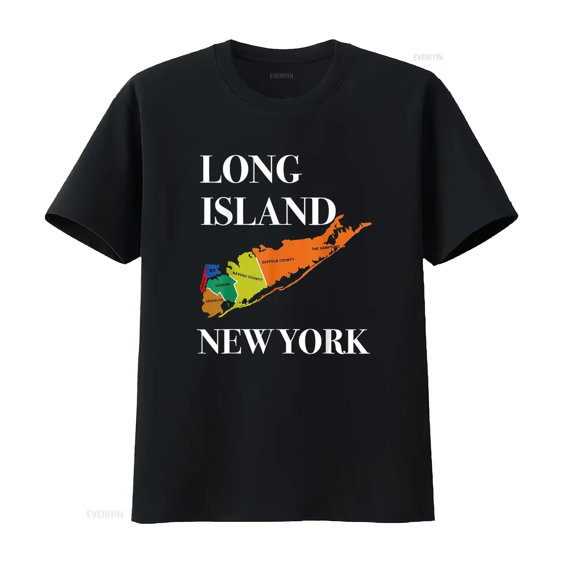 Vintage Fashion Nyc - Сувенирная футболка Long Island NY, карта