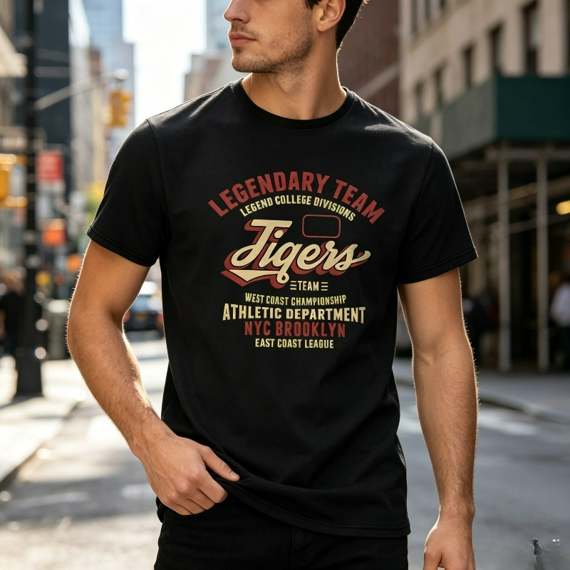 Vintage Fashion Nyc - Мужская уличная футболка LEGENDARY TEAM с