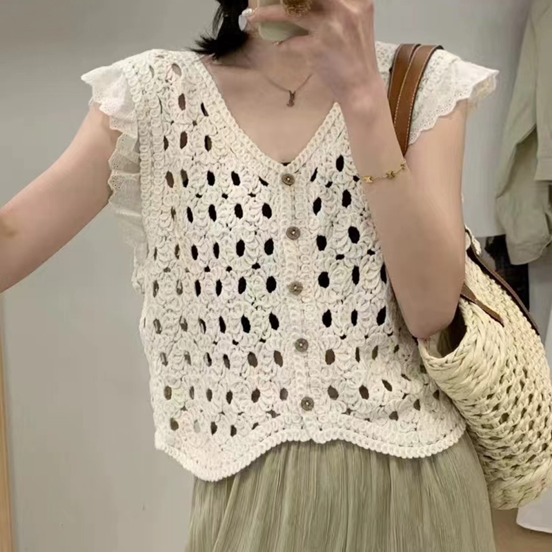 Crochet Top Boho - Вязаный крючком жилет с рюшами и