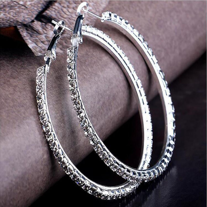 Vintage Fashion Jewelry Brands - Серьги-кольца женские, круглые, блестящие, геометрические, 5