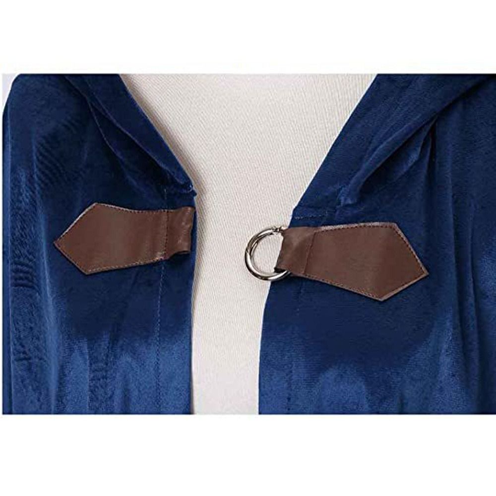 Vintage Fashion Style Men - Модный однотонный бархатный плащ с капюшоном,