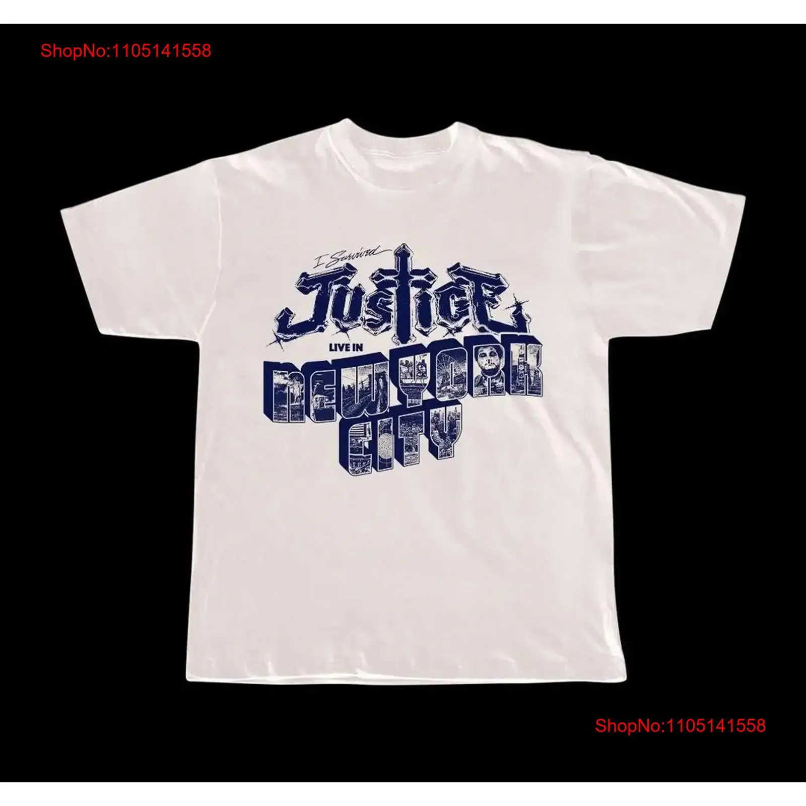 Vintage Fashion York - Футболка Justice Band Live In New