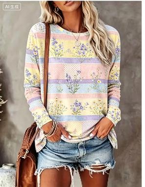 Женская футболка с длинным рук – обзор и цена Printed Floral Shirt