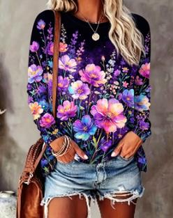 Женская футболка с цветочным п – обзор и цена Printed Floral Shirt