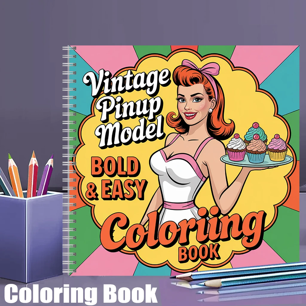 Винтажная книжка-раскраска для – обзор и цена Vintage Fashion Coloring Book