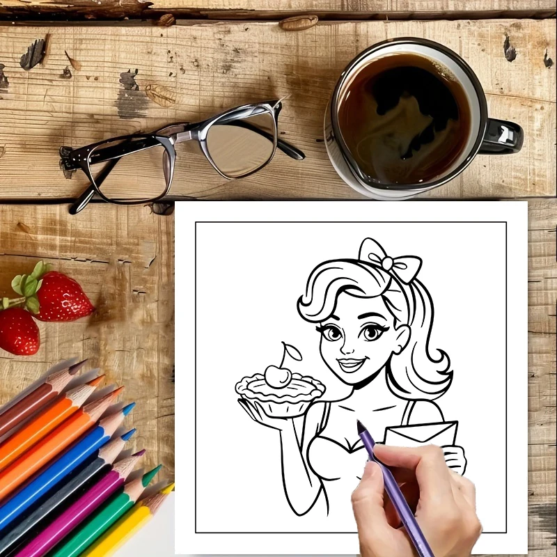 Винтажная книжка-раскраска для – обзор и цена Vintage Fashion Coloring Book