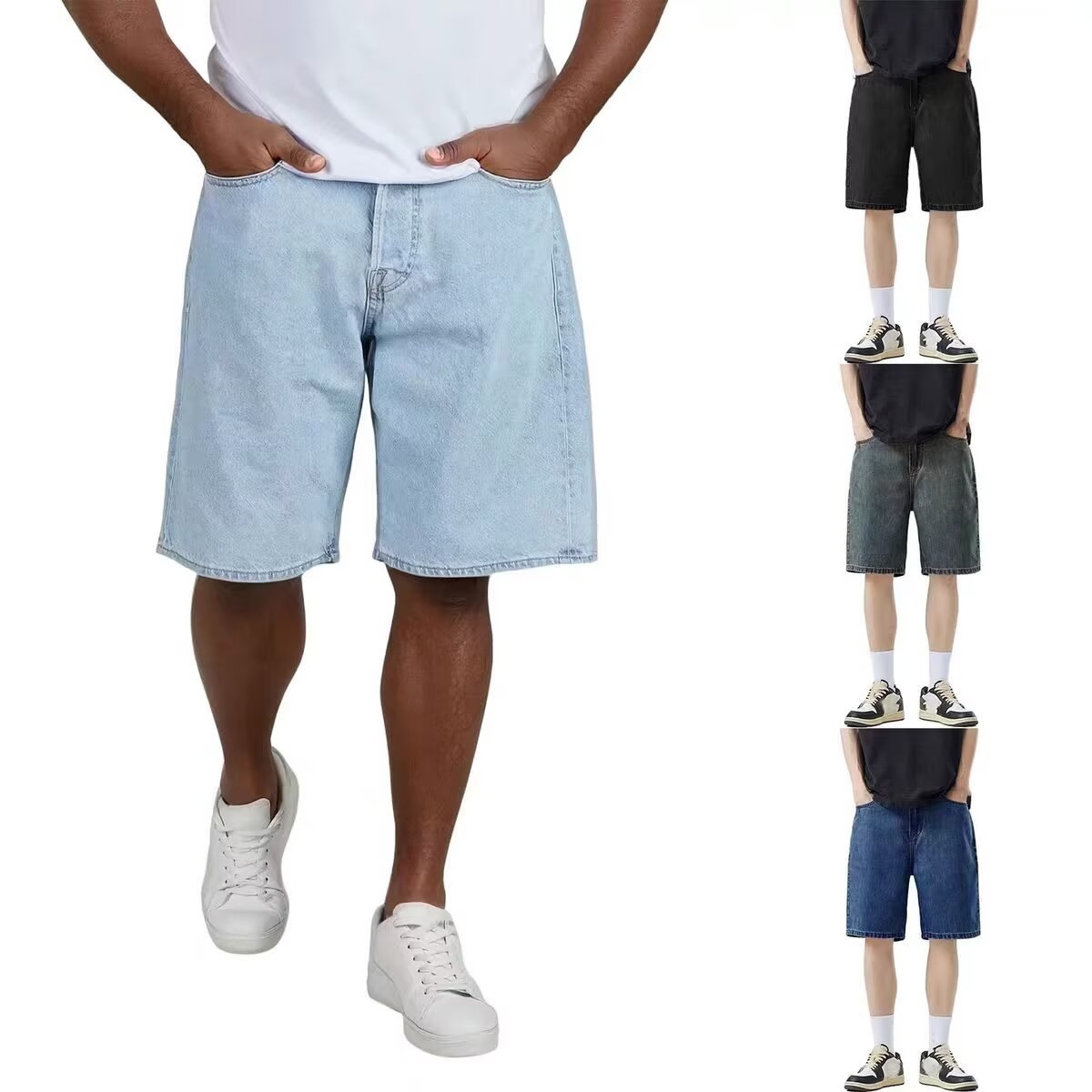 Новые мужские джинсовые шорты  – обзор и цена Vintage Fashion Style Men