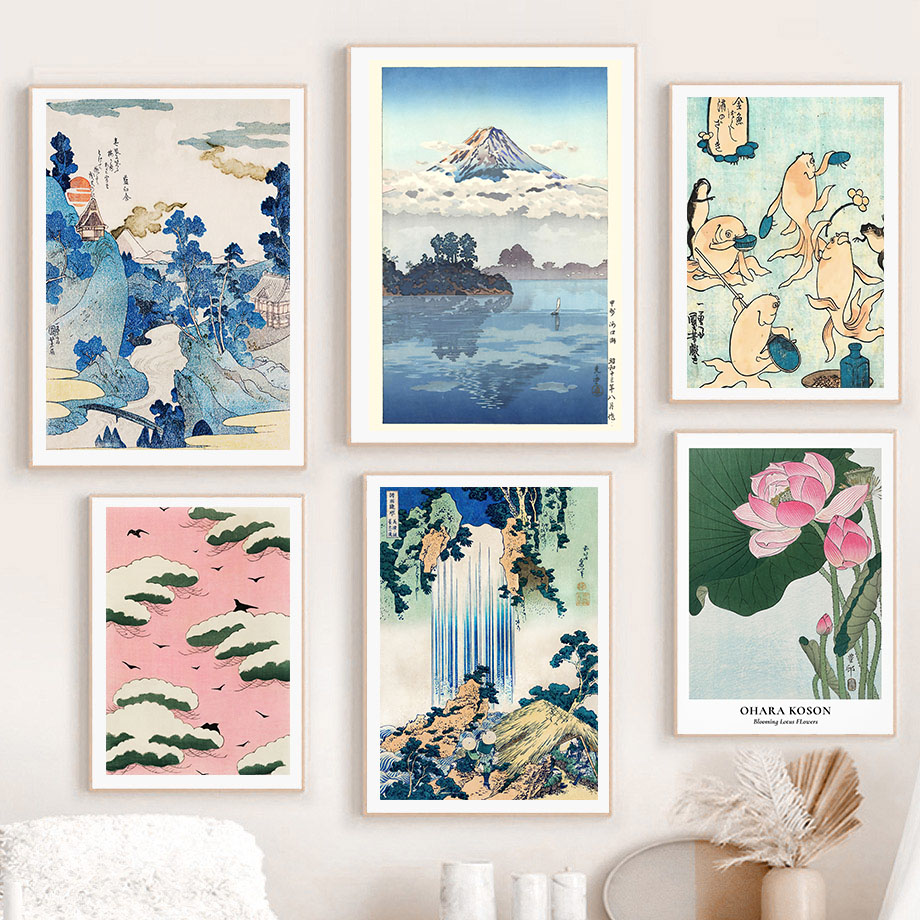 Hokusai Ohara Koson японский х – обзор и цена Vintage Fashion Wall Art